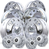 19.5x6.00 Alcoa DuraBright EVO Ford F450/F550 6 Wheel Kit (2005 & Newer 10 Lug)